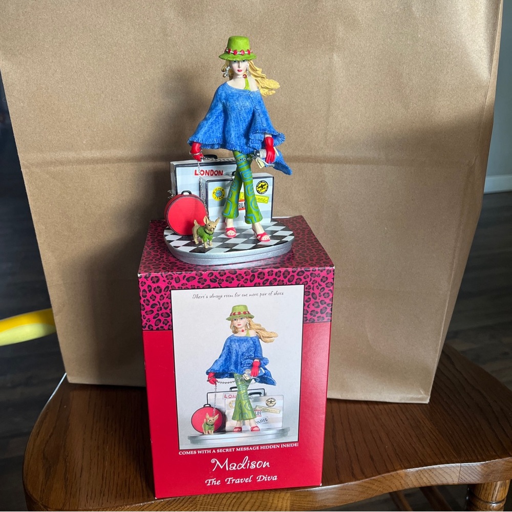 NWT- Madison “The Travel Diva” Figurine from Nutshell Designs